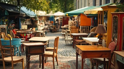 Germany: Furniture on flea market