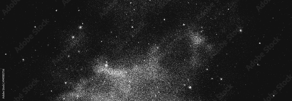 Wall mural galaxy background black and white illustration