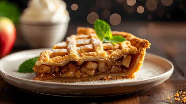 Apple Pie With Vanilla Ice Cream Tropical Islan