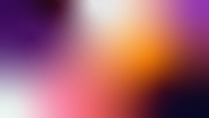 Fototapeta premium abstract grain textured background with smooth white, purple and orange colors gradient transition in retro vintage style