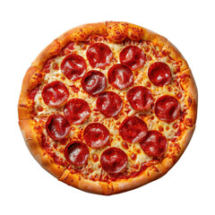 Delicious Pepperoni Pizza With Golden Crust And Mouthwatering Cheese Toppings