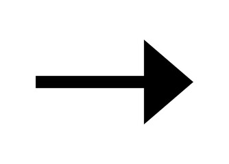 Single arrow icon. Vector black right arrow icon.