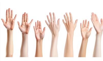 Obraz premium female hand on white background