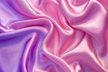 Fototapeta premium Graceful Waves of Pink and Purple Silk Fabric