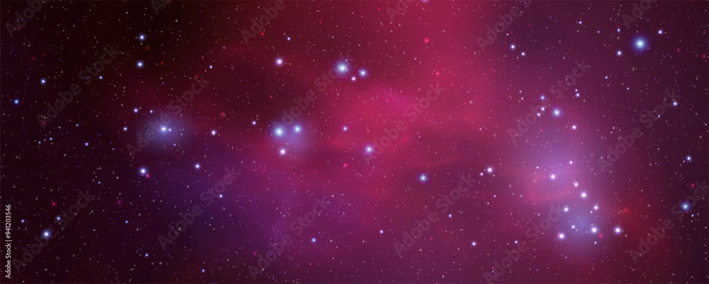 Canvas Prints space vector background with realistic nebula and shining stars. magic colorful galaxy with stardust