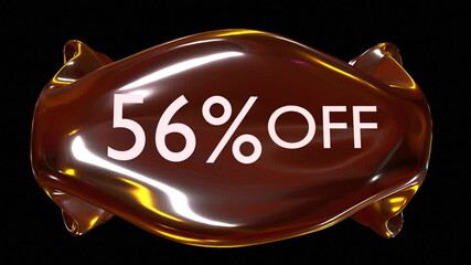 56 percent off animation for sale concept