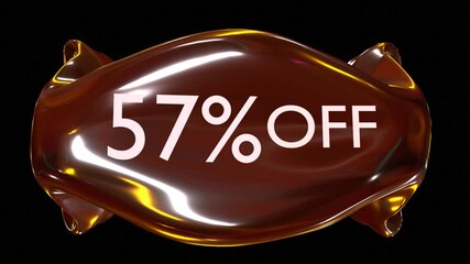 57 percent off animation for sale concept
