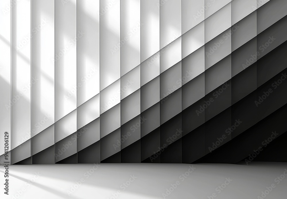 Poster With a copy space for text, this background has an abstract dynamic white dimension.