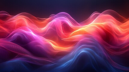 Fototapeta premium The abstract dynamic wave background is a colorful twisted shapes in motion. Perfect for poster backgrounds, flyers, banners, and design elements. Soft textures on pastel background Stock Photo.