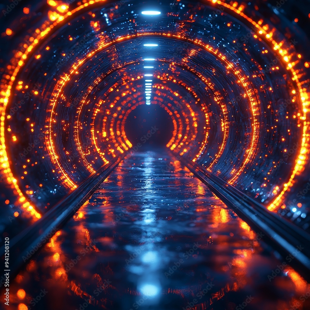 Poster imagining multidimensional space travel - with copy space.