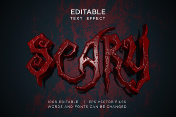 scary halloween editable text effect