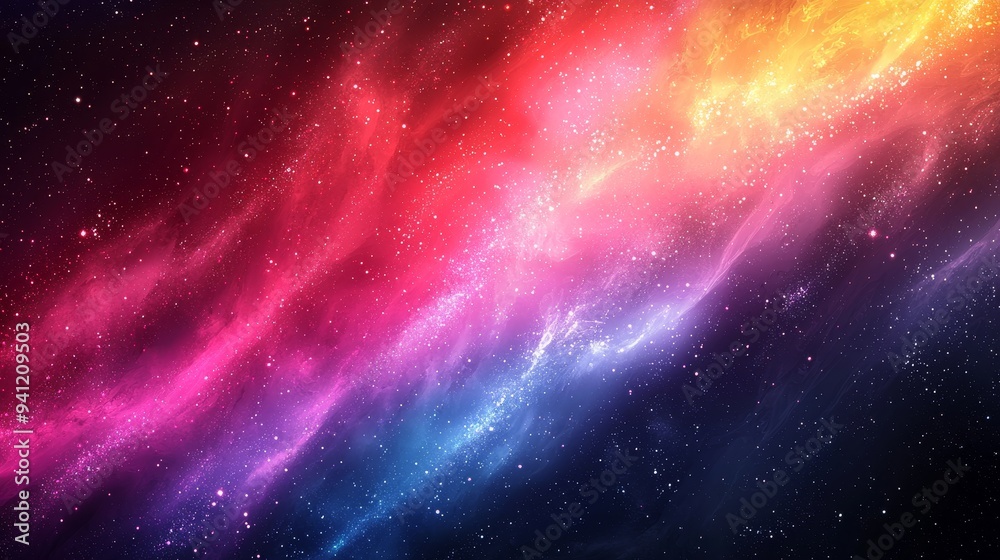 Leinwandbilder Neon lines on a dark background create a dynamic and futuristic pattern.