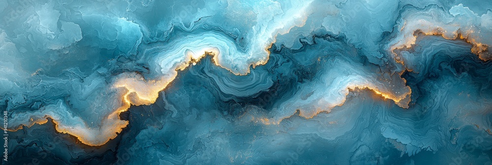 Poster a close-up of a vibrant turquoise water surface, digitally created with dynamic ripples - perfect fo