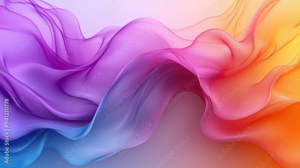 Poster Waves of vibrant colors create dynamic patterns and textures.