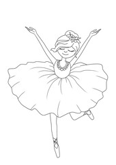 ballerina dances outline  
