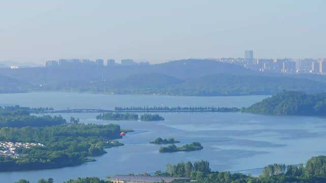 Summer scenery of Wuhan East Lake Scenic Area
