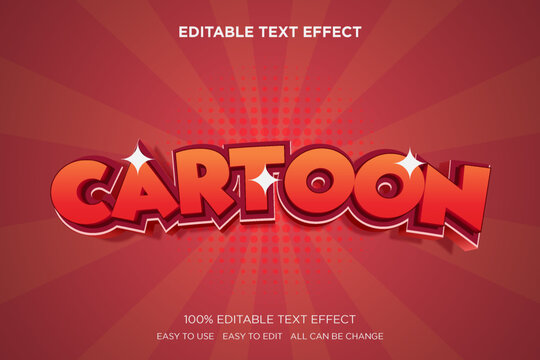 cartoon character editable text effect