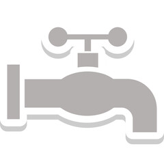 Beer Tap vector icon in sticker style 