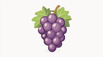 Grape icon for healthy lifestyle. Symbol for graphic and web designs.