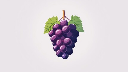 Grape icon for healthy lifestyle. Symbol for graphic and web designs.