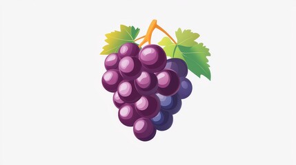 Grape icon for healthy lifestyle. Symbol for graphic and web designs.