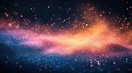 Fototapeta premium Glitter explosion against a black background, vibrant colors