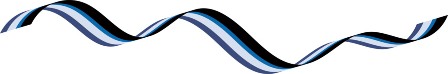 Abstract retro striped ribbon illustration.