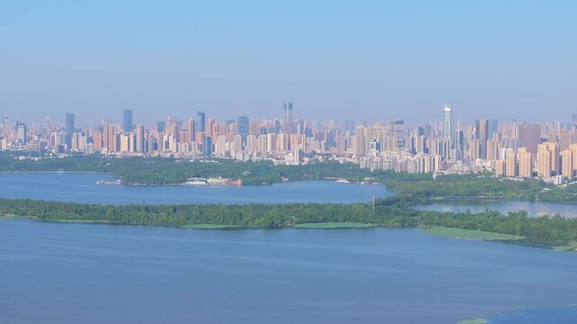 Summer scenery of Wuhan East Lake Scenic Area