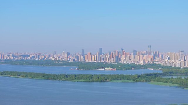 Summer scenery of Wuhan East Lake Scenic Area