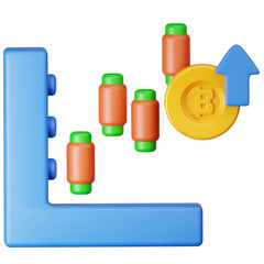 Crypto Currency 3D icon and illustration