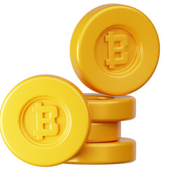 Crypto Currency 3D icon and illustration