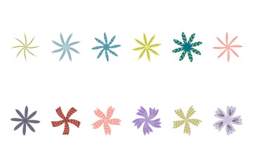 Flower icon set. Botanical floral design