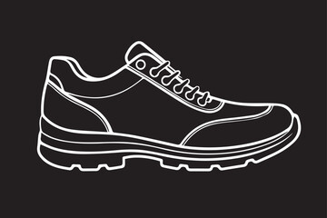 Shoe line art vector illustration design