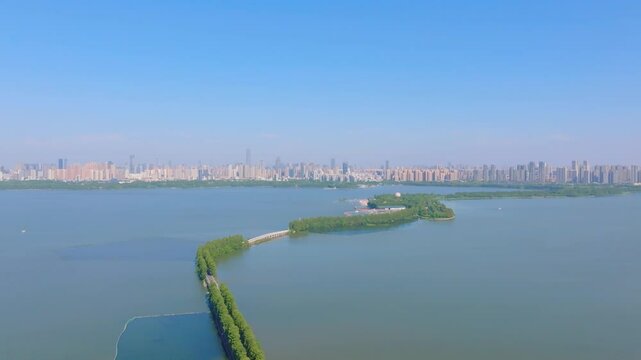Summer scenery of Wuhan East Lake Scenic Area