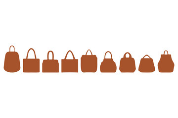 Simple handbag Illustration set design