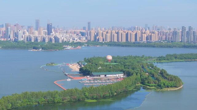 Summer scenery of Wuhan East Lake Scenic Area
