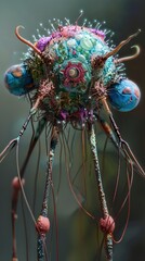 Fototapeta premium Biomechanical Creature: A Surreal 3D Render