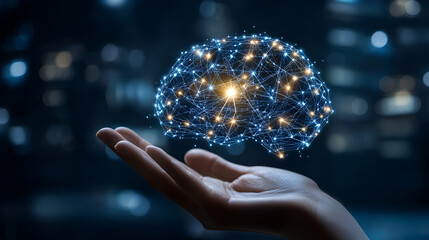 Digital Brain Artificial intelligence AI machine learning Business Technology Internet Network Concept