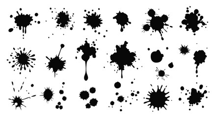 Ink Drops and Splashes Vector Collection | Ink Blots, Drips, and Splatter Design