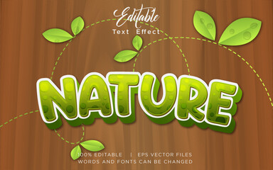 nature editable text effect