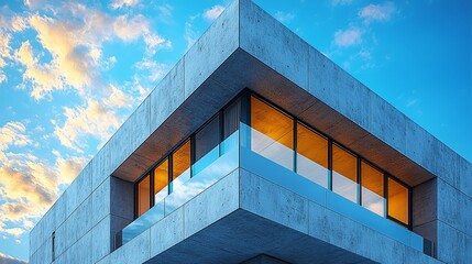 Fototapeta premium The contributor has customized and painted this modern minimal image of a glass business tower