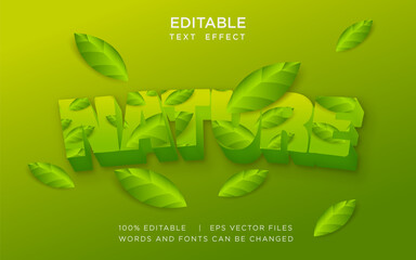 nature editable text effect