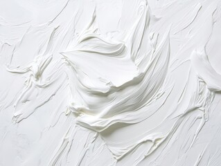 Obraz premium Textured white paint on canvas creates an elegant and minimalist background, perfect for various artistic applications.
