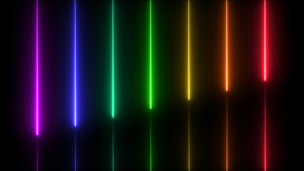 Neon light rainbow colorful background seamless loop 4k illustration.