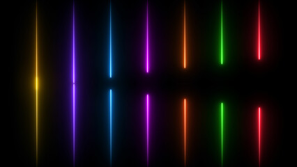 Neon light rainbow colorful background seamless loop 4k illustration.