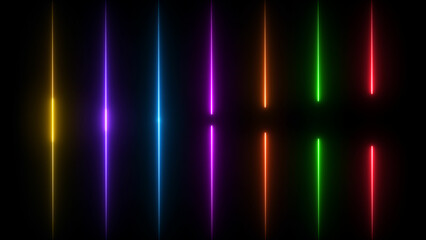 Neon light rainbow colorful background seamless loop 4k illustration.