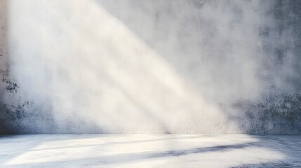 Flat white studio panel background near a cement wall, offering a minimalist and modern backdrop.