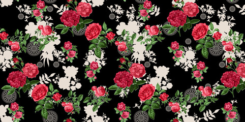 seamless pattern with flowers