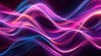 Naklejka premium A colorful, abstract painting with a purple colored wave