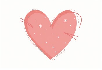 Love Heart Doodle: Cute & Whimsical Illustration for Your Designs 